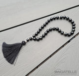 Obsidian Rosary 33 beads | Sterling Silver