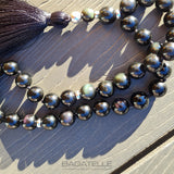 Obsidian Rosary 33 beads | Sterling Silver