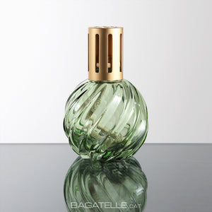 FRAGRANCE LAMP - SPIRAL GLASS - GREEN OLIVE